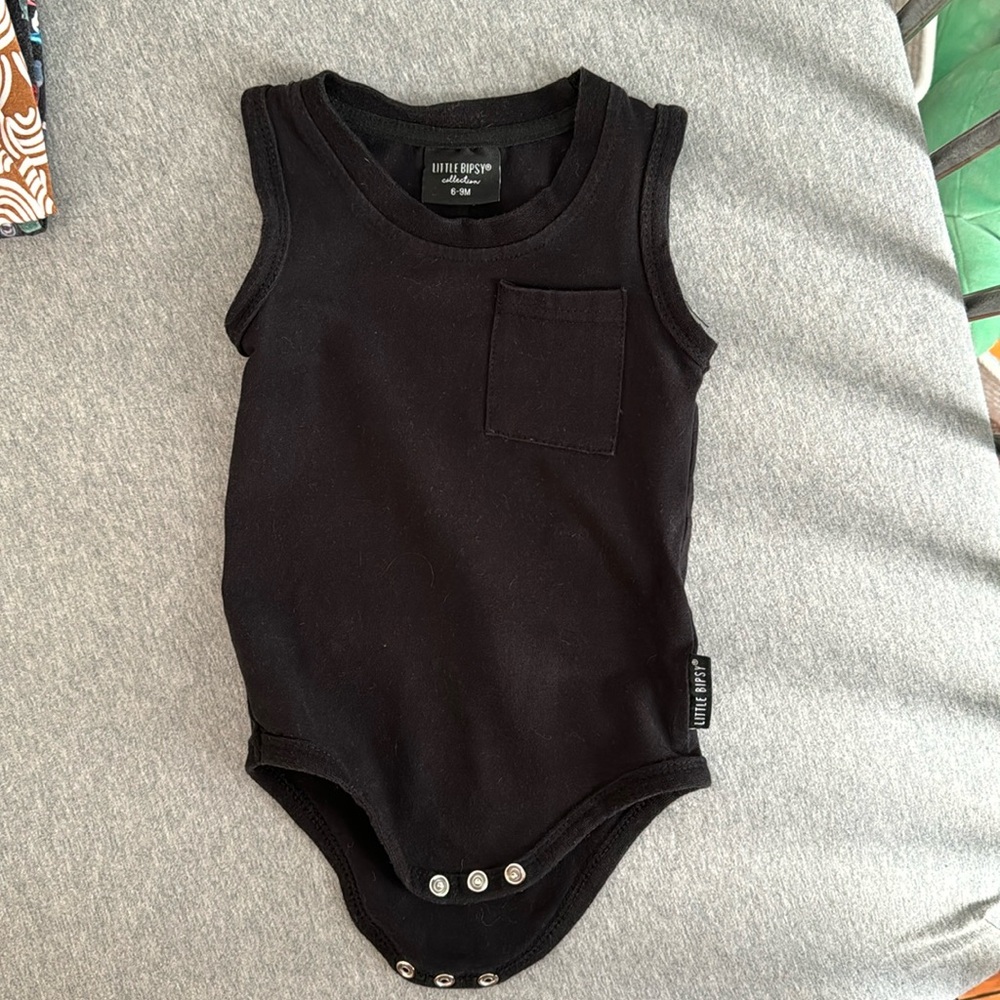 Little bipsy pocket tank onesie